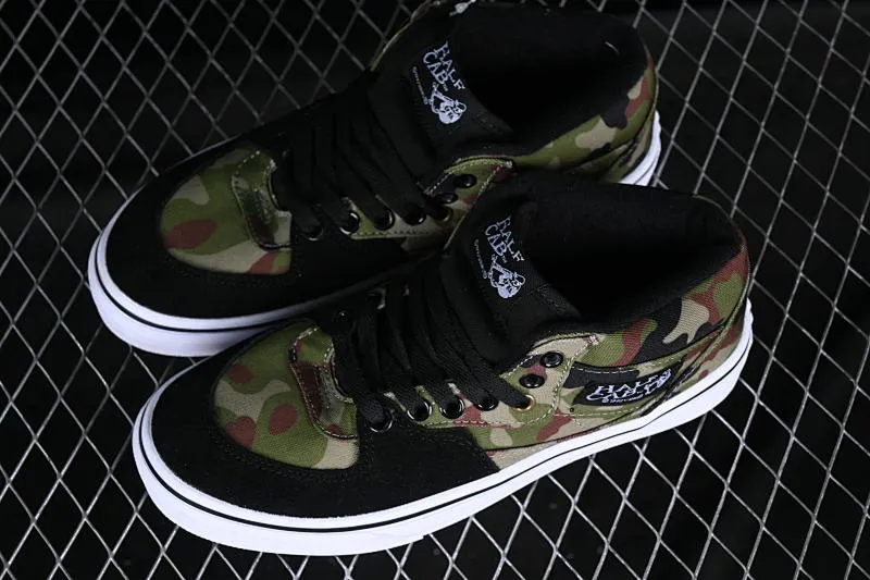 All categories Vans Vans series Vans Mid Vans Half Cab LX black and green camouflage retro casual skateboard shoes VN-OHJ TC6D